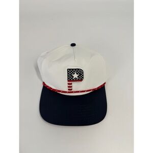 Puma Pars and Stripes 5 Panel Rope USA Golf Hat White/Blue/Red One Size NEW